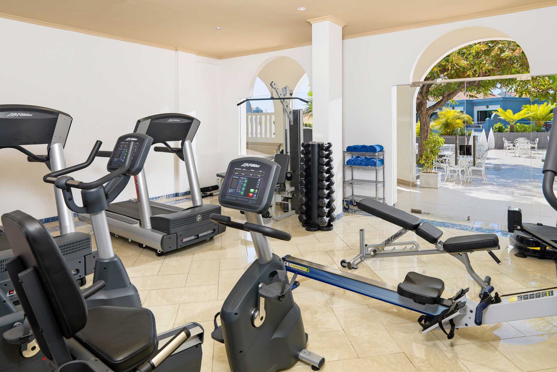 Gym på Hotell Adrian Colon Guanahani i Playa de las Americas, Teneriffa.