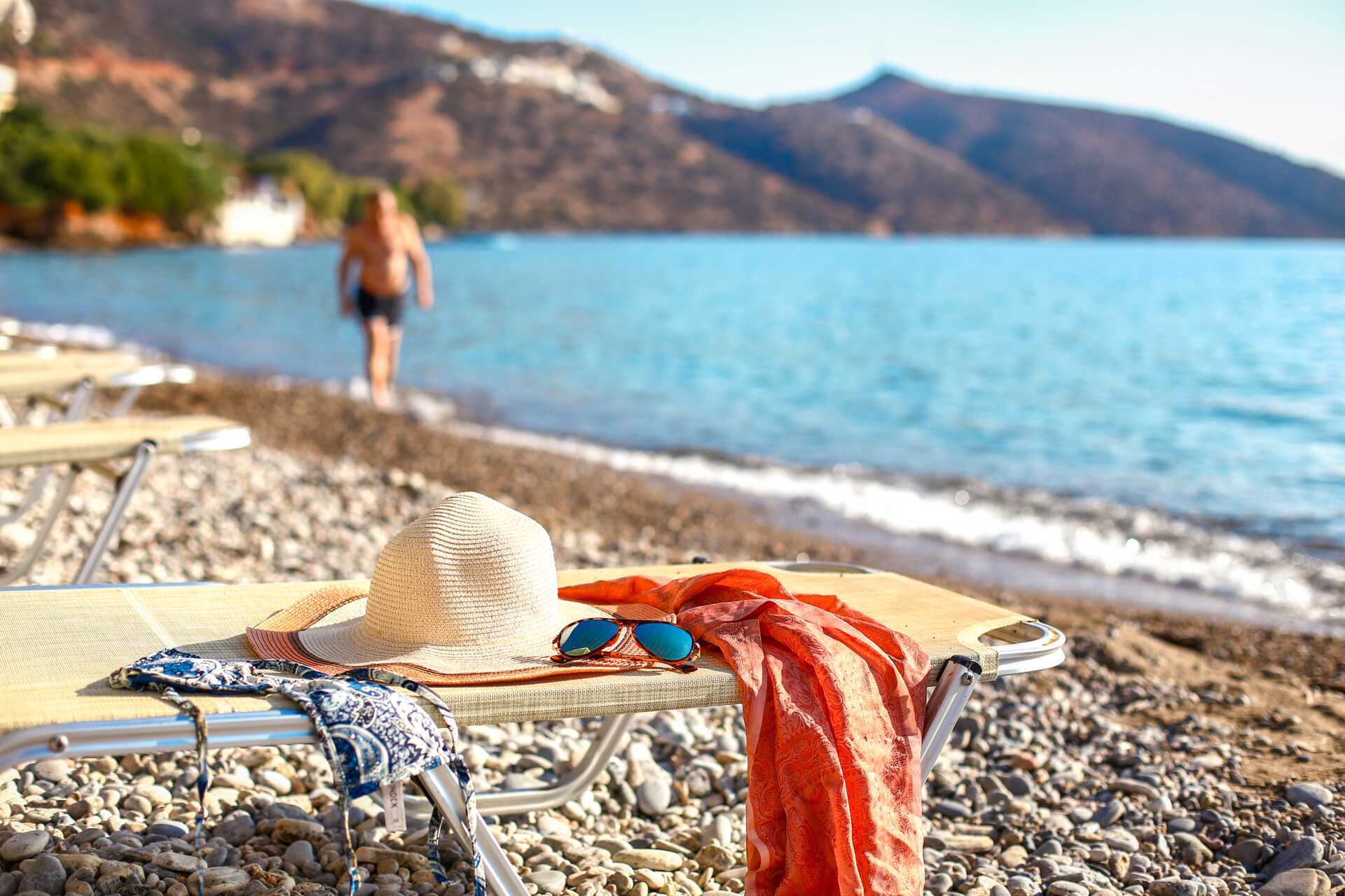 Havania Beach vid Agios Nikolaos på Kreta.