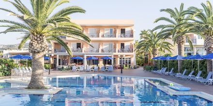 Poolområdet på hotell Akti Chara i Rethymnon på Kreta, Grekland.