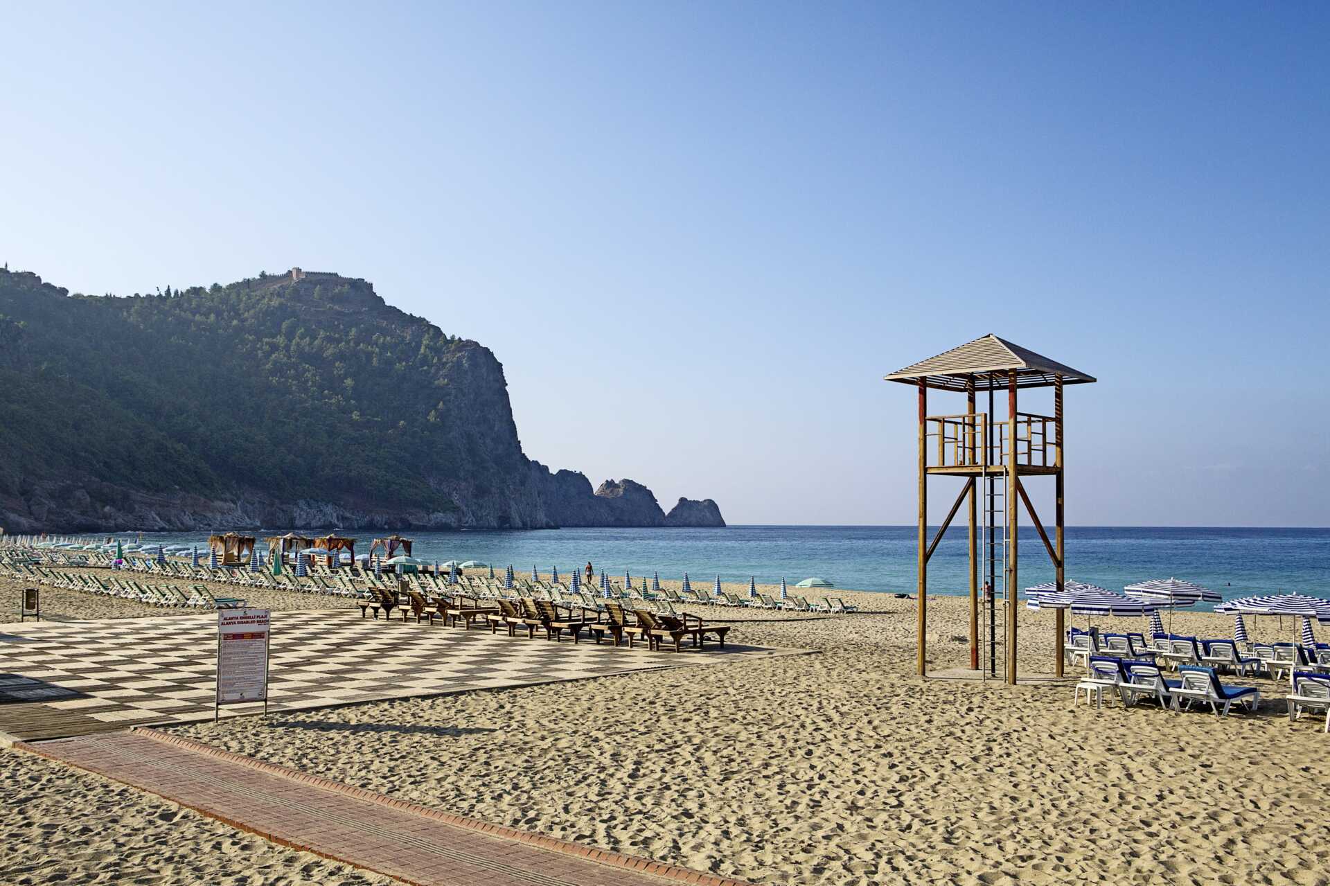 Kleopatrastranden i Alanya, Turkiet.