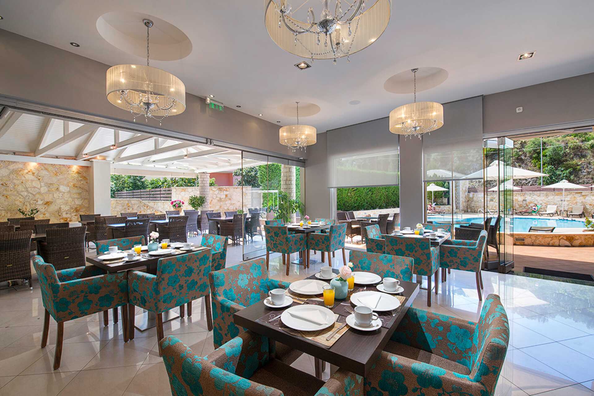 Restaurangen på hotell Albatros i Sivota, Grekland.