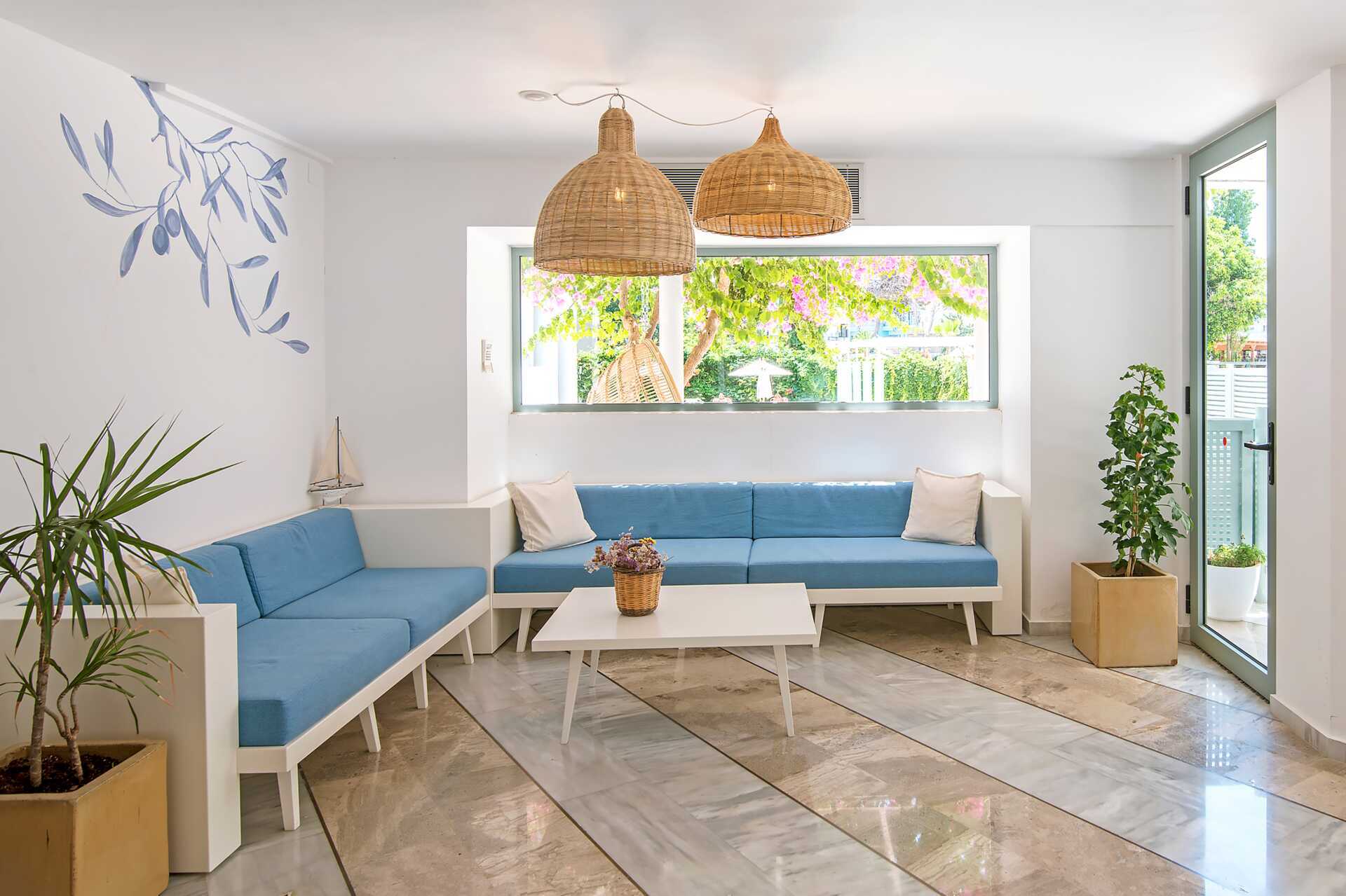 Reception på hotell Alia Beach i Hersonissos, på Kreta.