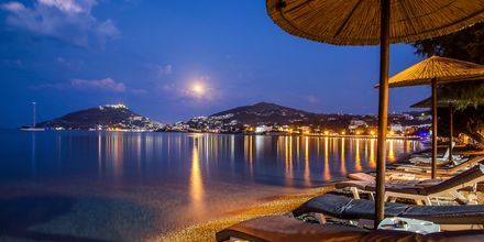 Stranden vid hotell Alinda på Leros, Grekland.