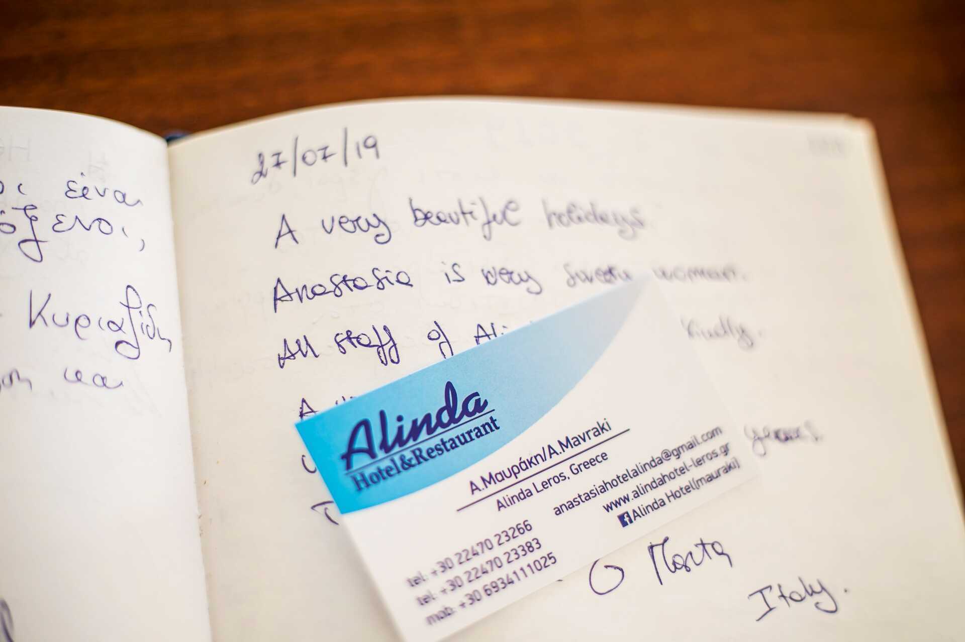 Hotell Alinda på Leros, Grekland.