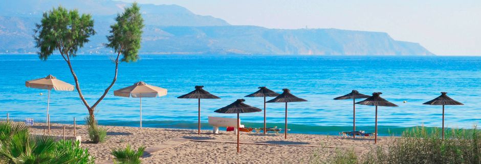 Stranden i Kalives på Kreta.