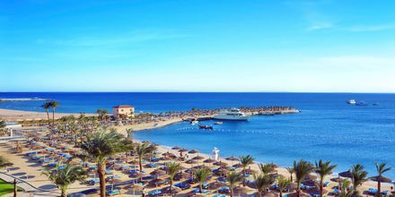 Stranden vid hotell Beach Albatros Resort i Hurghada, Egypten.