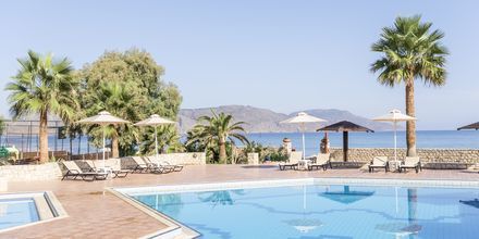 Poolområdet på hotell Aquamar på Kreta, Grekland.