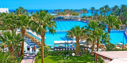 Poolområde på Arabia Azur Resort i Hurghada, Egypten.