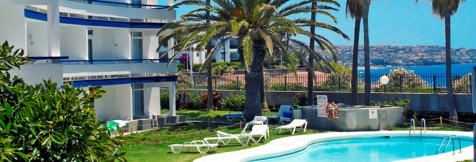 En av poolerna på hotell Arco Iris i Playa del Ingles på Gran Canaria.