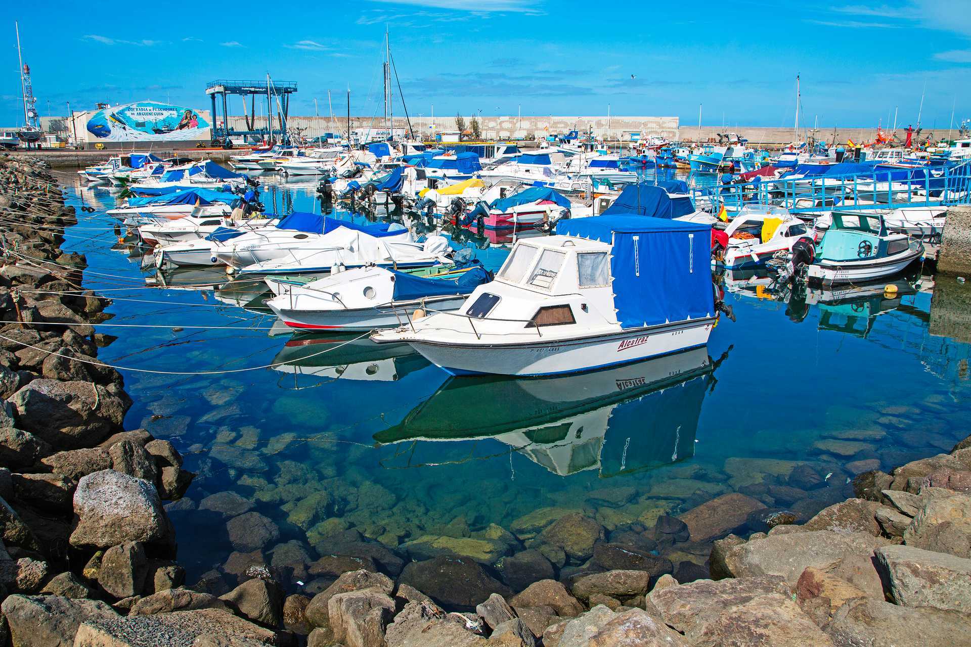 Arguineguin på Gran Canaria, Spanien.