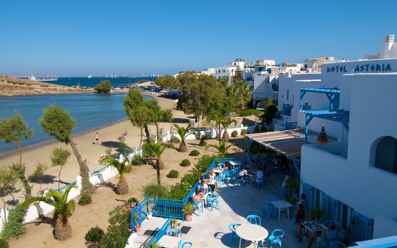 Hotell Asteria i Naxos stad, Grekland.