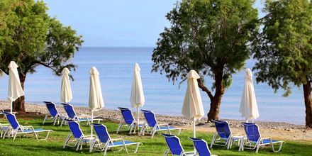 Stranden vid hotell Louis Creta Princess i Maleme på Kreta, Grekland.