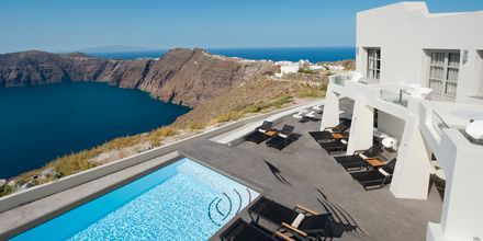 Pool på Avaton Resort & Spa på Santorini, Grekland.