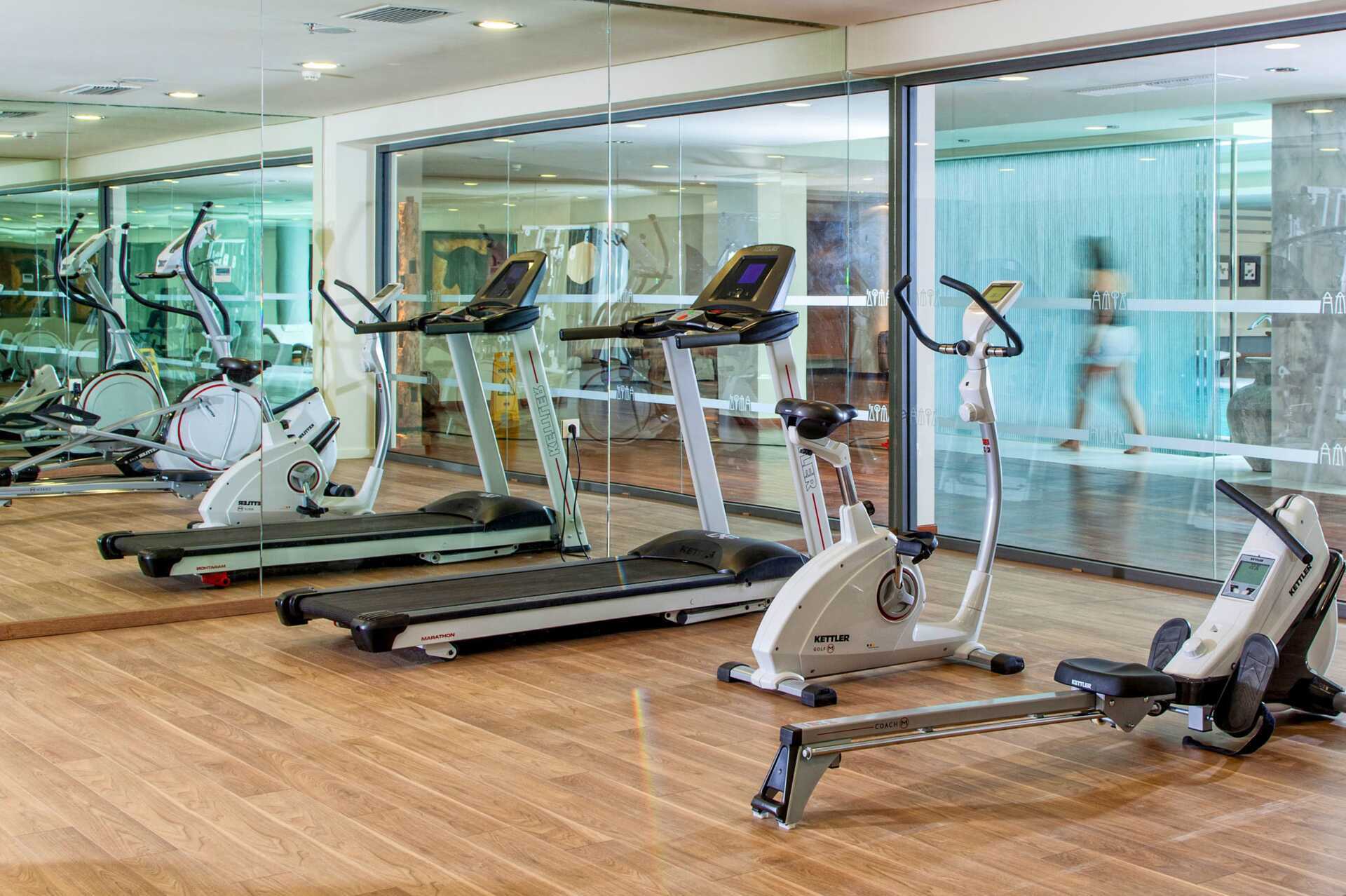 Gym på hotell Avra Imperial på Kreta, Grekland.