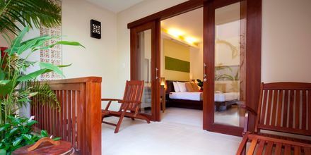 Deluxerum plus på hotell Bamboo Village Resort i Phan Thiet, Vietnam.