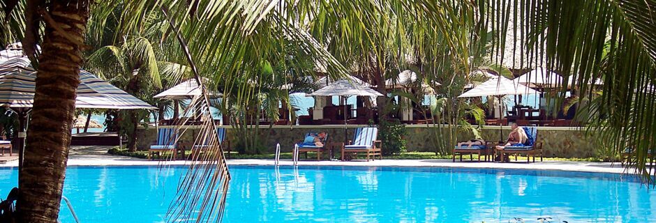 Poolen på hotell Blue Ocean Resort i Phan Thiet, Vietnam.