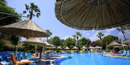 Poolområdet på hotell Can Garden Beach i Side, Turkiet.