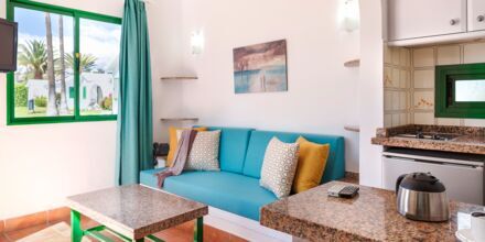 Tvårumslägenhet i bungalow på hotell Canary Garden Club i Maspalomas på Gran Canaria.