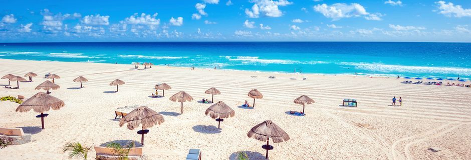 Ljuvlig strand i Cancun, Mexiko.