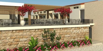 Skissbild: Hotell Casa Chris i Platanias, Kreta.