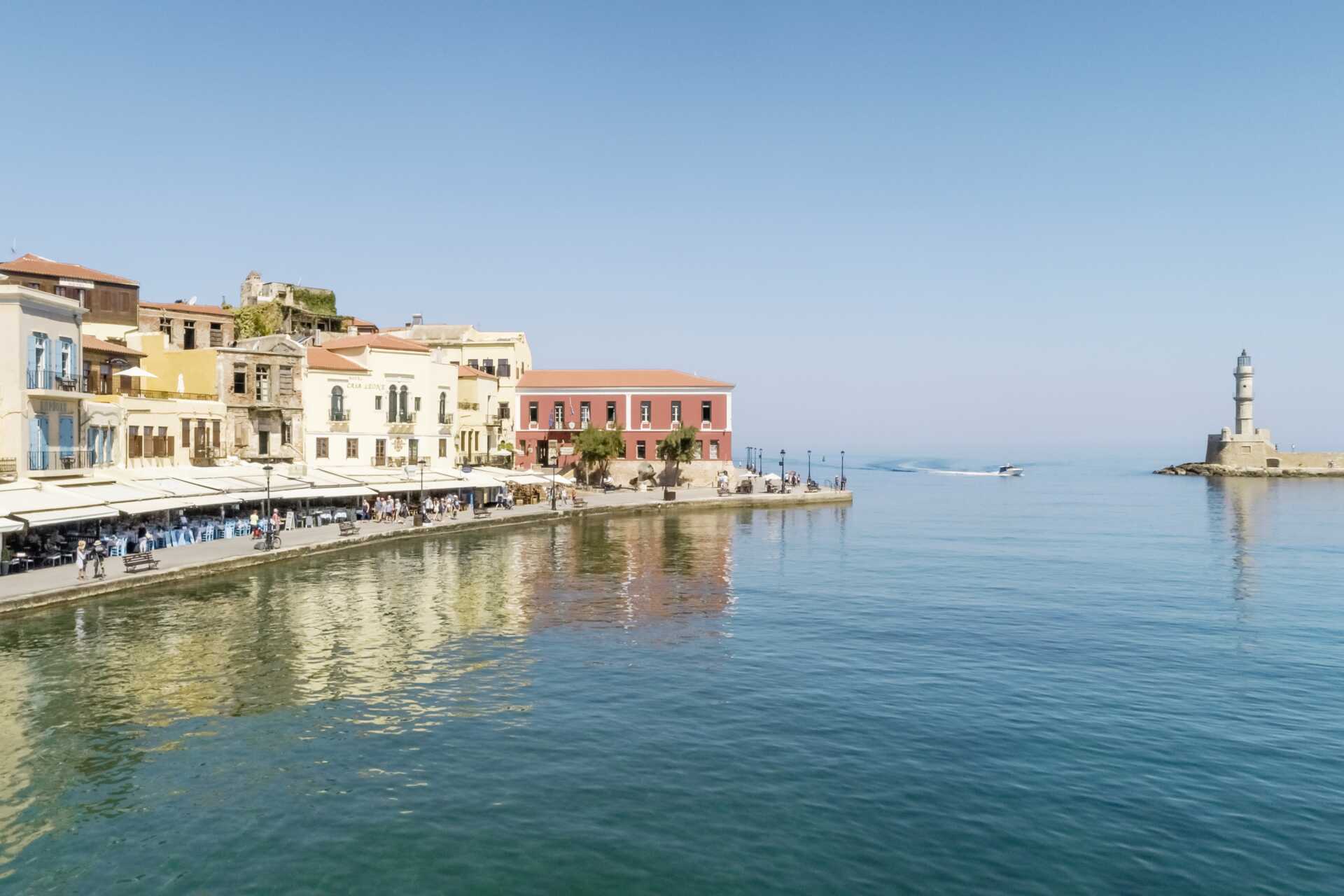 Chania stad på Kreta, Grekland.