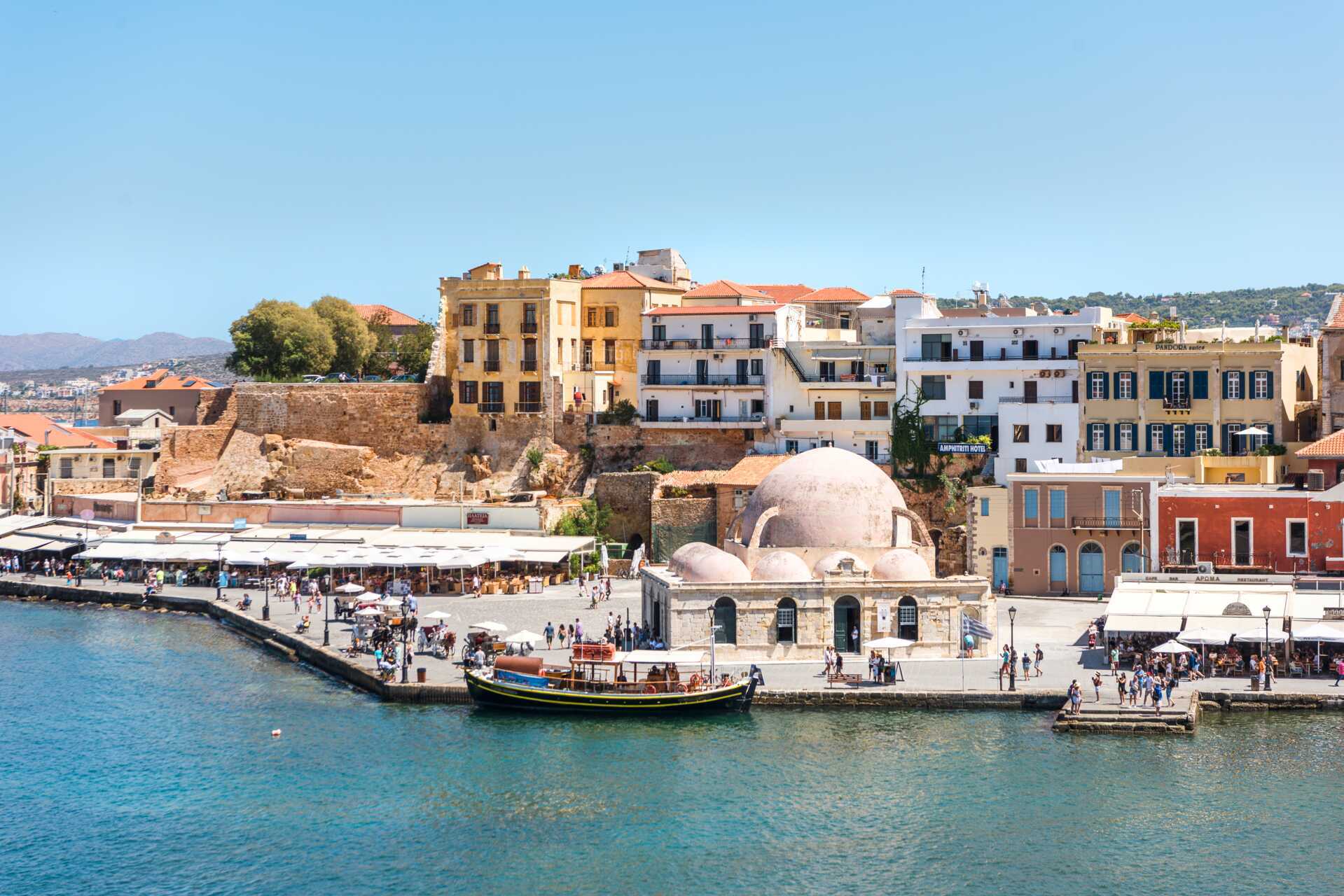 Chania stad på Kreta, Grekland.