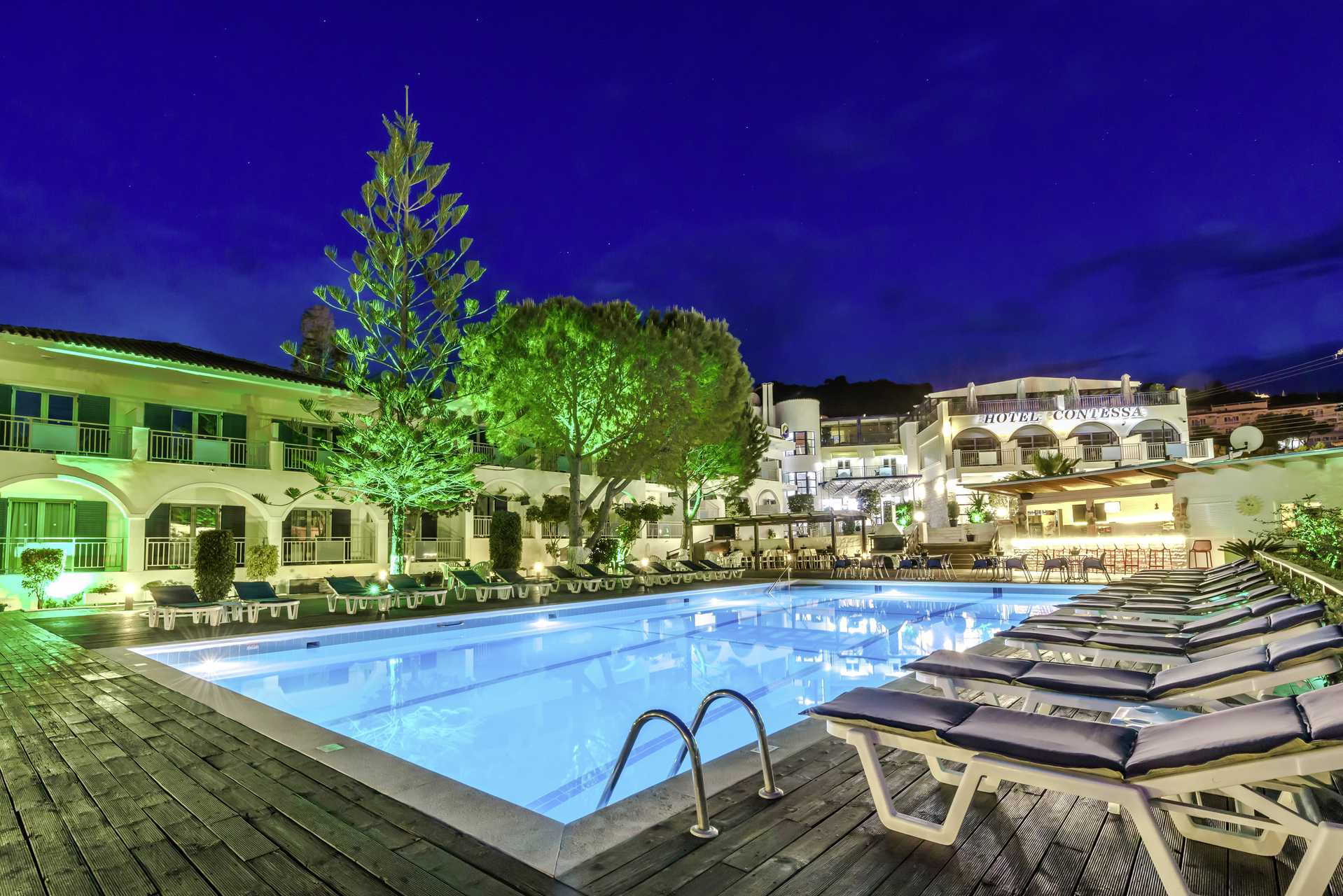 Poolen på hotell Contessa på Zakynthos, Grekland.