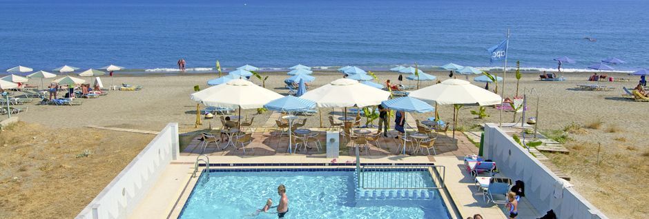 Poolen på hotell Costas & Christina i Platanias på Kreta, Grekland.