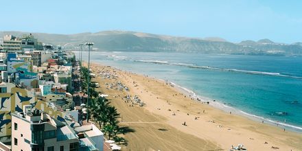 Stranden utanför hotell Cristina Las Palmas på Gran Canaria.