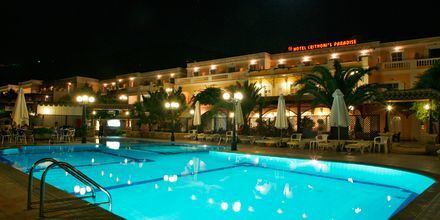 Poolen på hotell Chrithonis Paradise på Leros, Grekland.