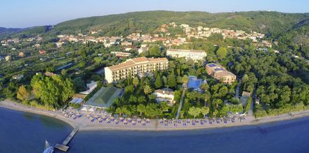 Hotell Delfinia i Moraitika på Korfu, Grekland.