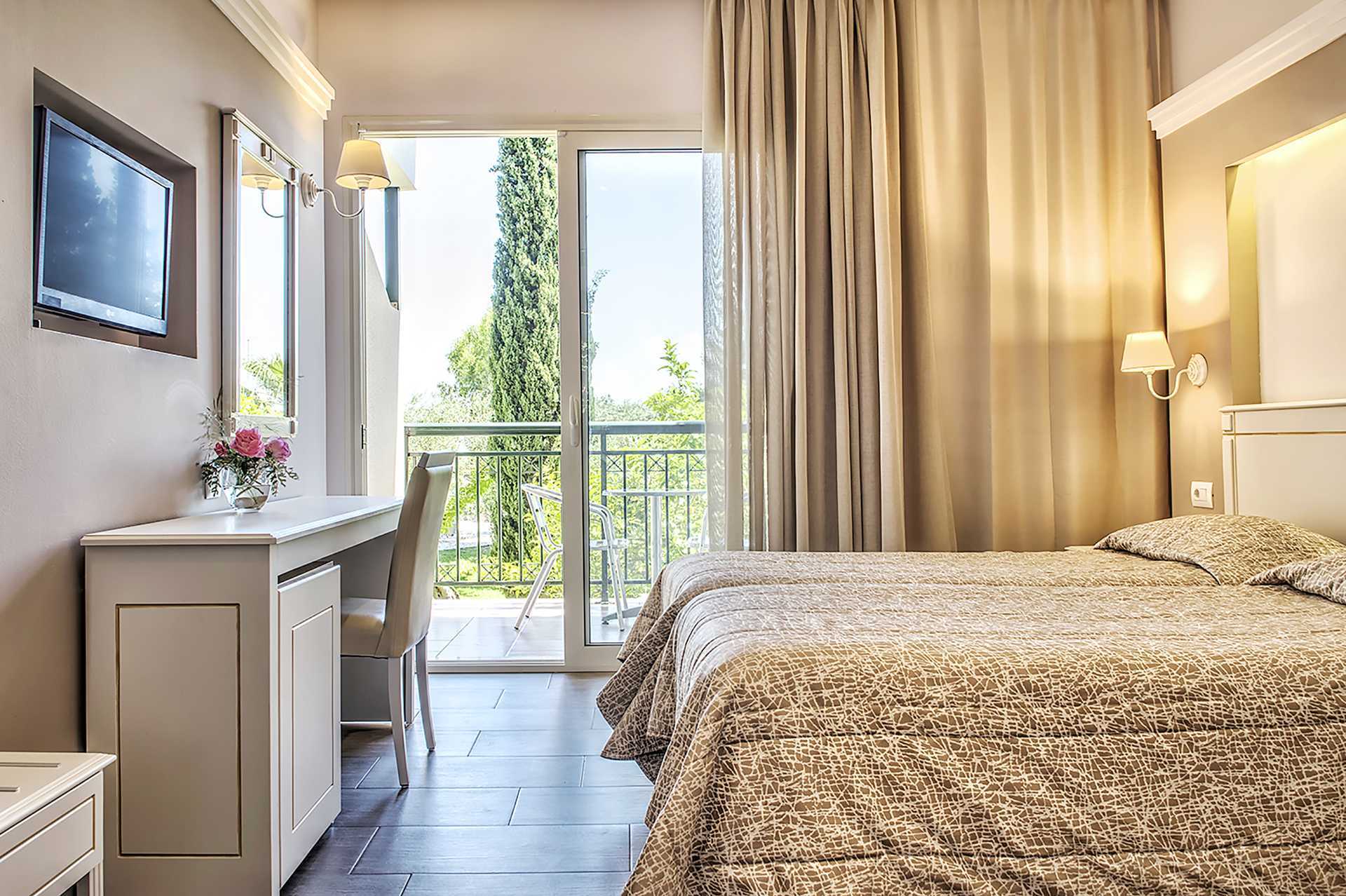 Superiorrum på hotell Delfinia i Moraitika på Korfu, Grekland.