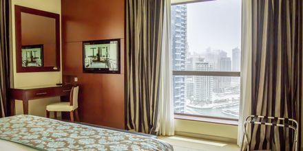 Dubbelrum på hotell Delta by Marriott Jumeirah Beach i Dubai, Förenade Arabemiraten.