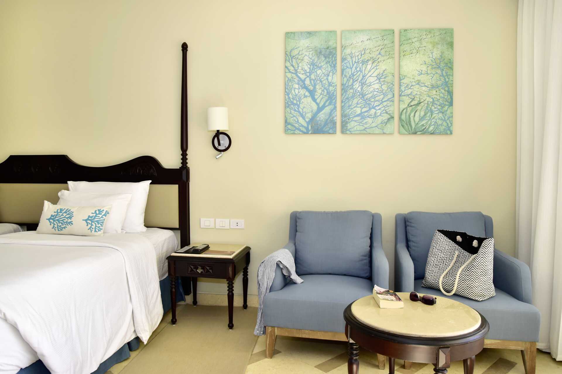 Deluxerum på hotell Steigenberger Al Dau Beach i Hurghada, Egypten.