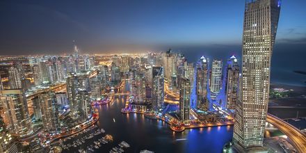 Dubai marina i Förenade Arabemiraten.