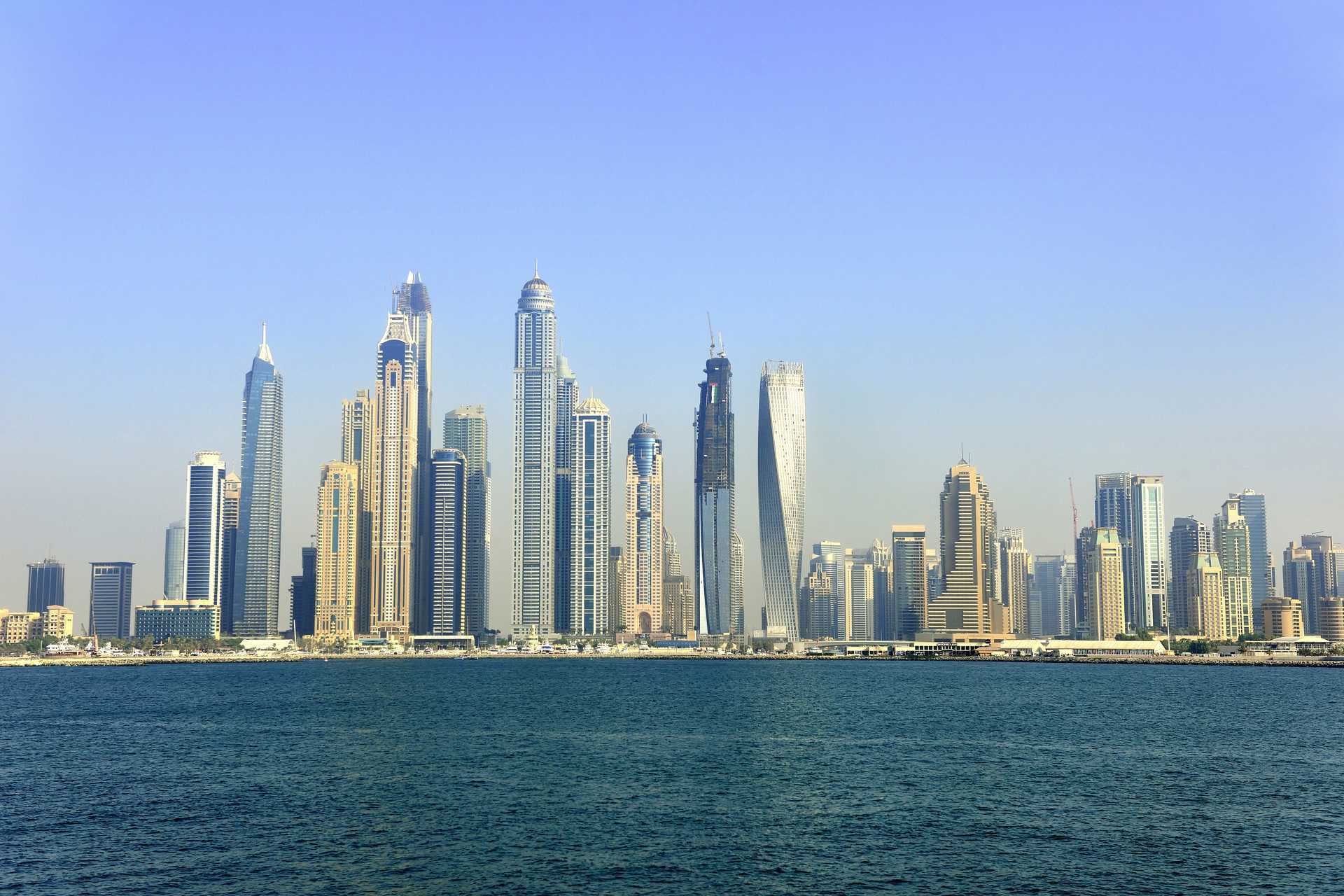 Dubai marina i Förenade Arabemiraten.