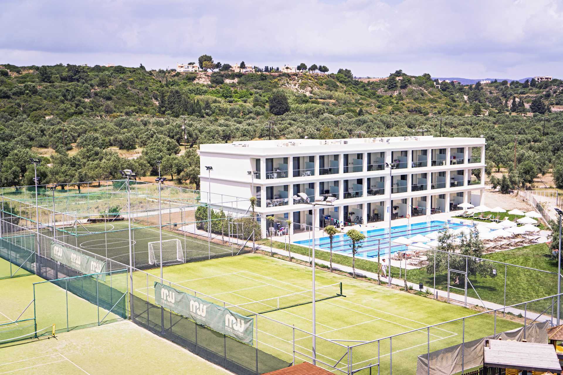 Dubbelrum i sidobyggnad på Levante Beach Resort i Afandou, Rhodos.