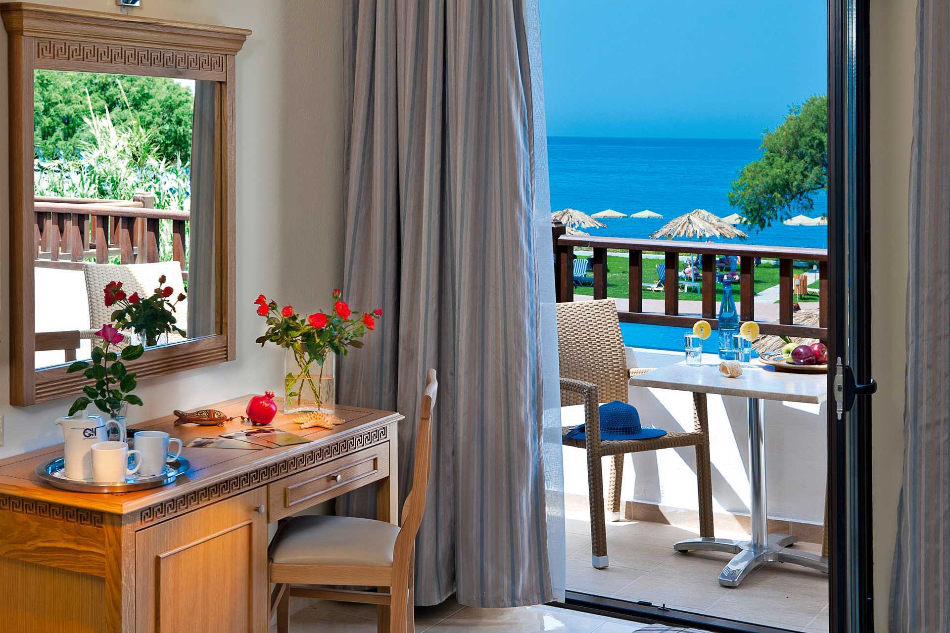 Dubbelrum med havsutsikt.