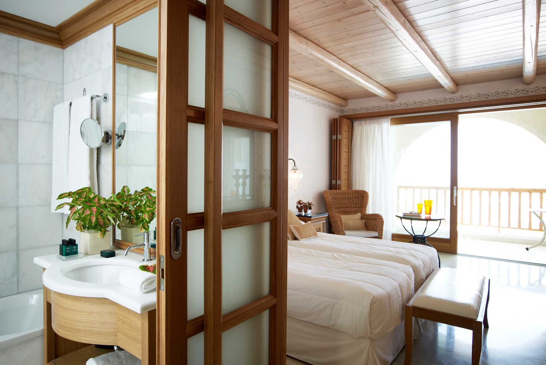 Dubbelrum på Blue Domes Resort & Spa Mitsis Hotels i Kardamena på Kos, Grekland.