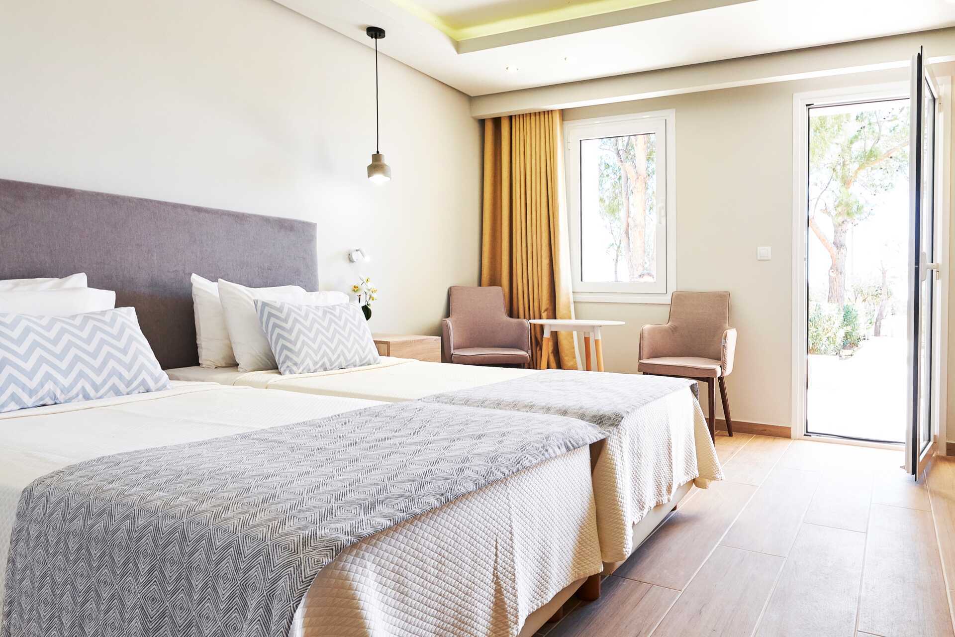 Dubbelrum på hotell Almyra Hotel & Village i Ierapetra på Kreta, Grekland.
