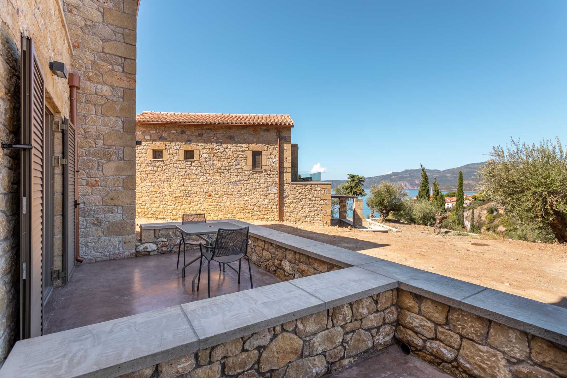 Dubbelrum på hotell Diapori i Kardamili, Peloponnesos.