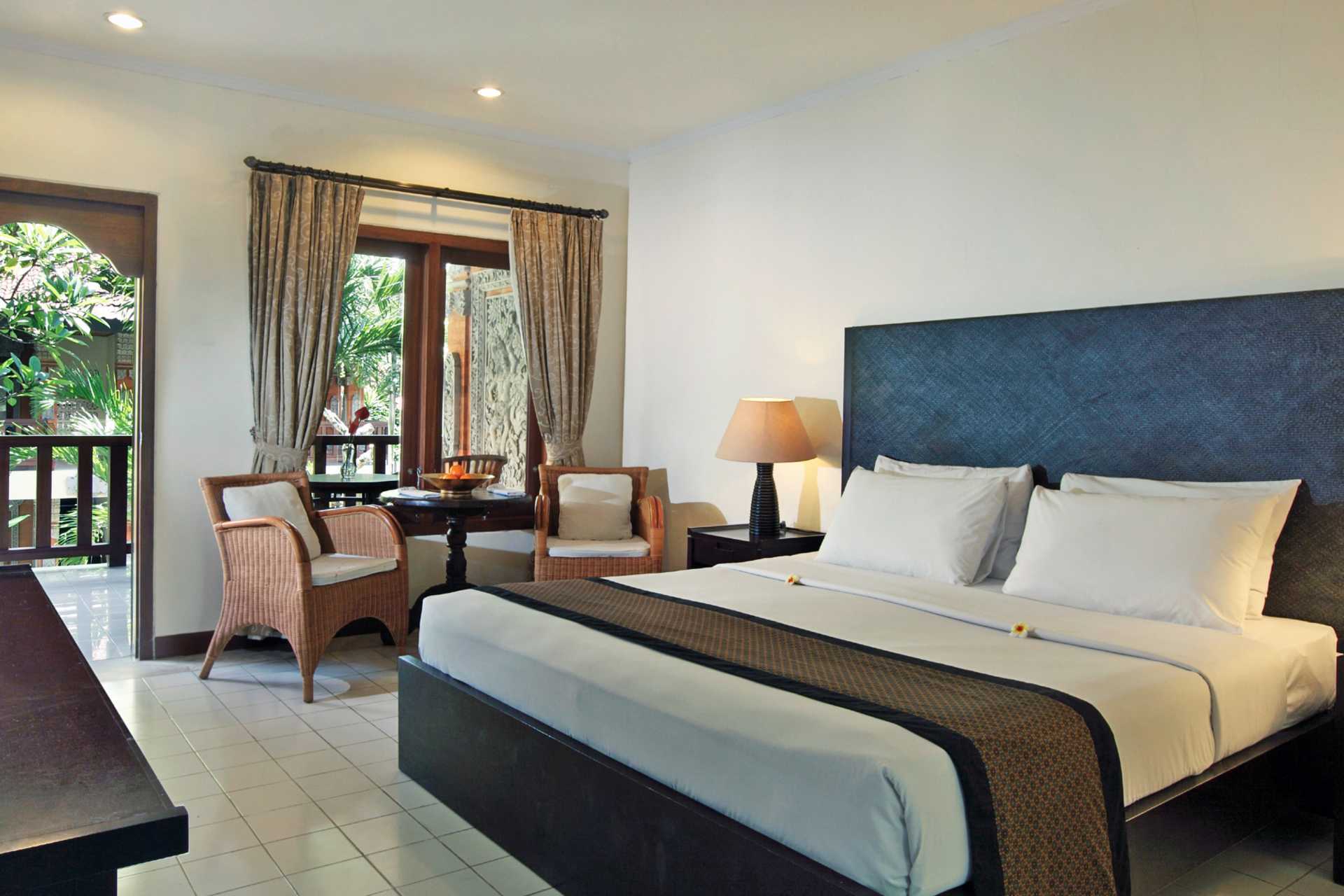 Dubbelrum på hotell Griya Santrian i Sanur, Bali.