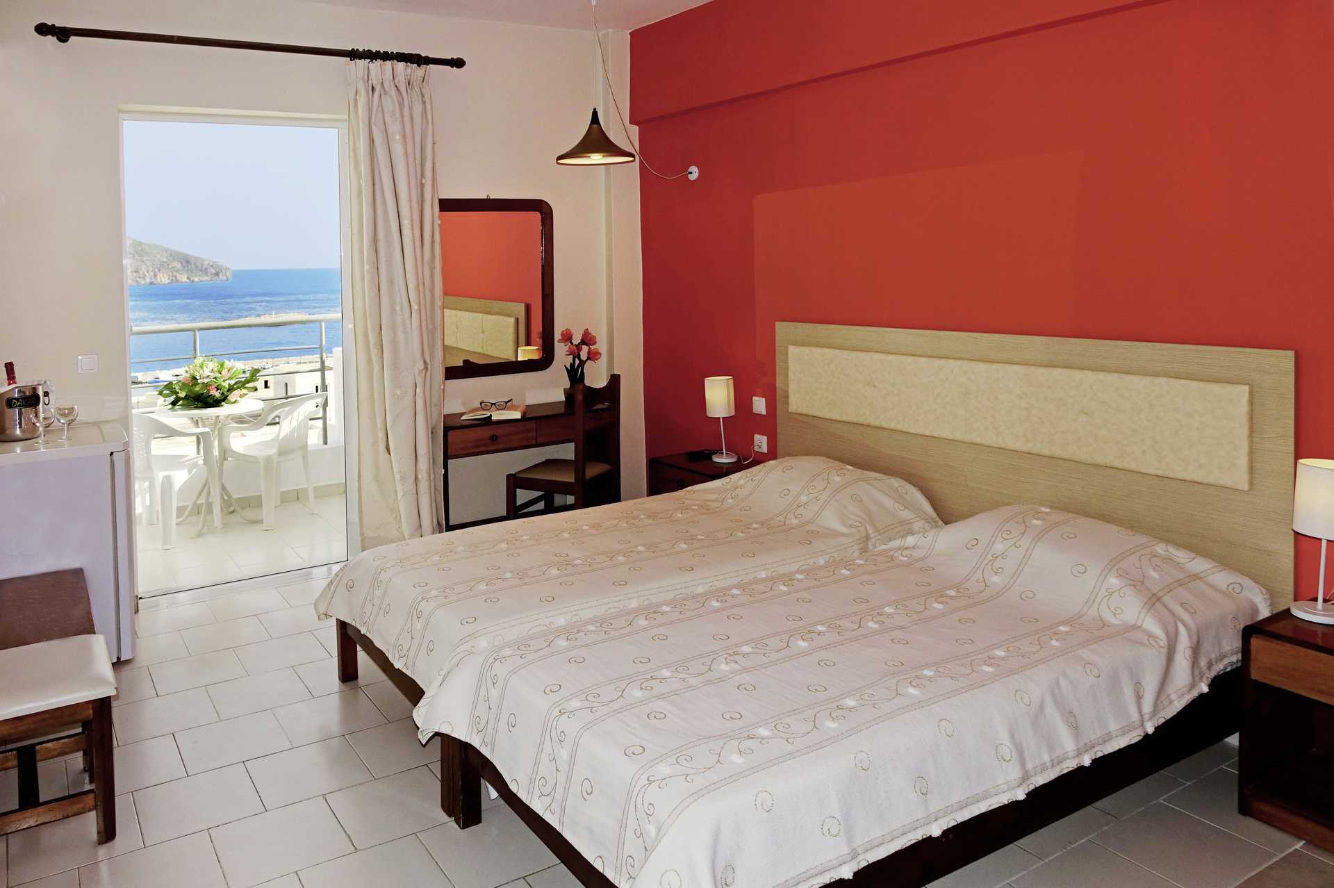 Dubbelrum på hotell Iolkos, Karpathos.