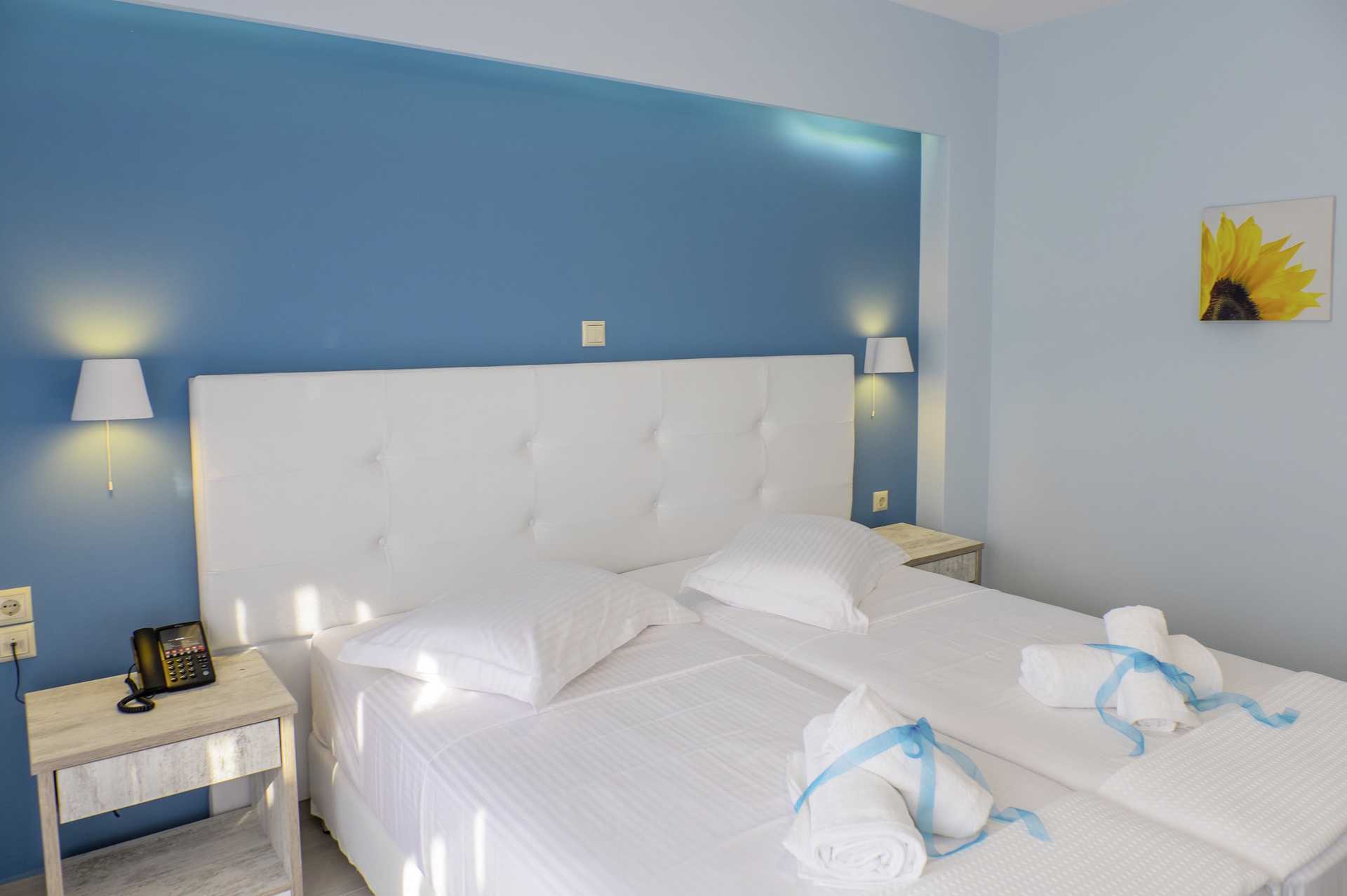 Dubbelrum på hotell Must i Kanali, Grekland.