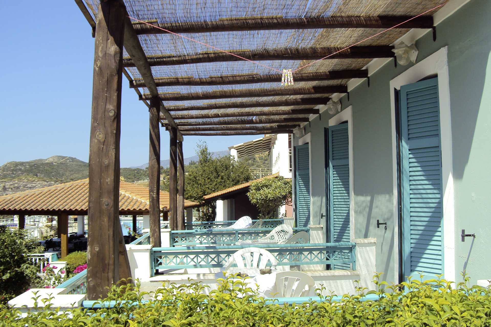 Dubbelrum på hotell Mykali i Pythagorion, Samos.