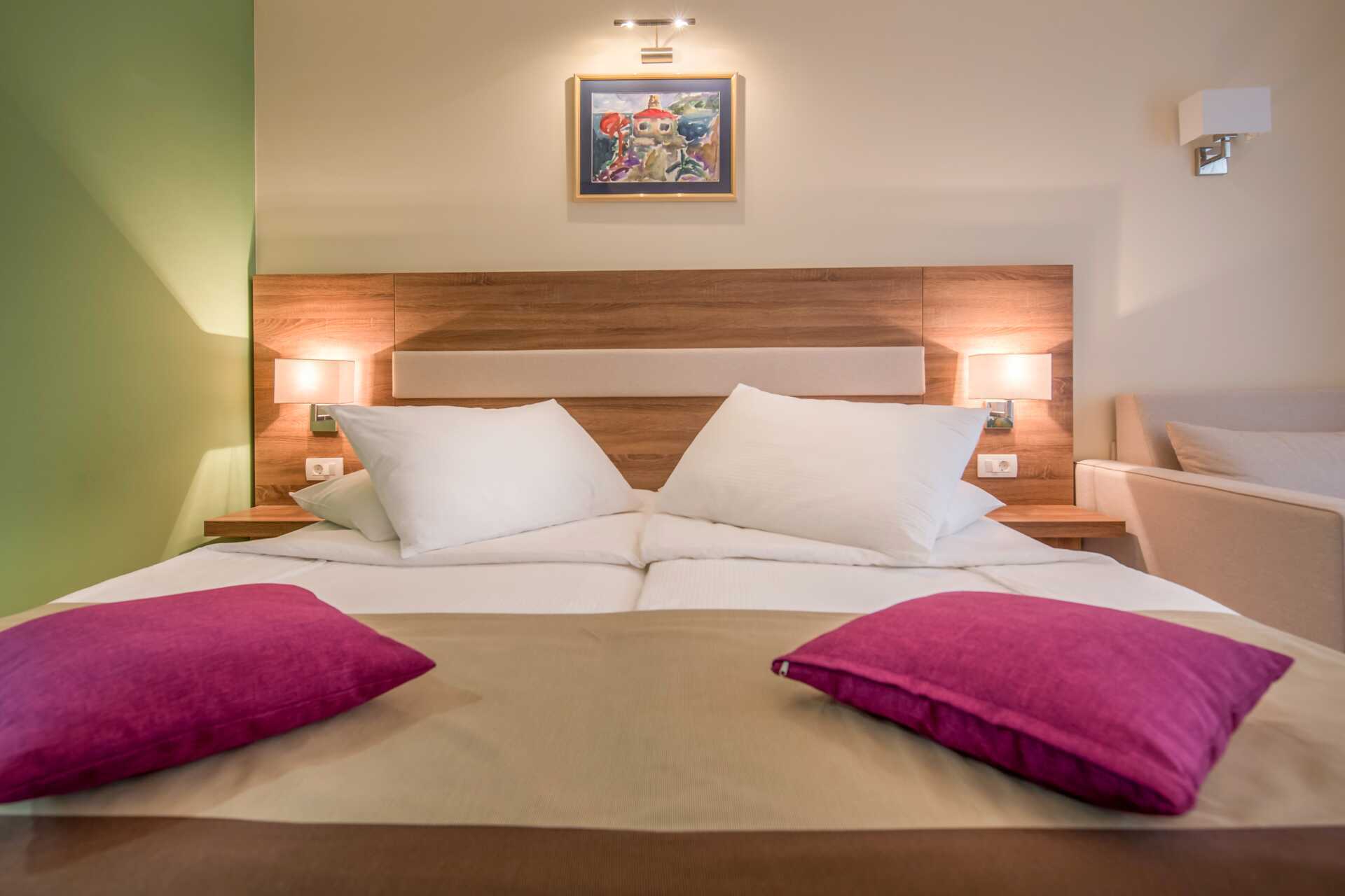 Dubbelrum på hotell Park i Makarska.