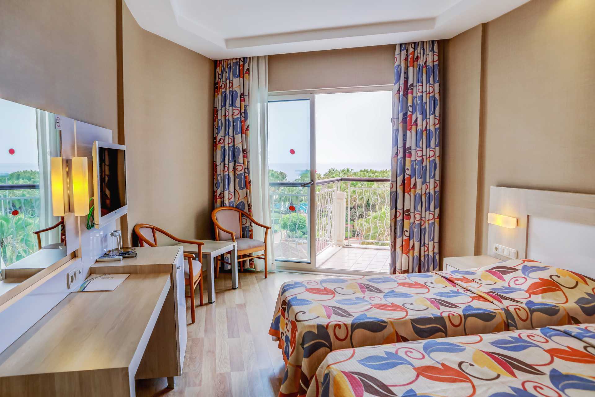 Dubbelrum på hotell Riviera i Alanya, Turkiet.