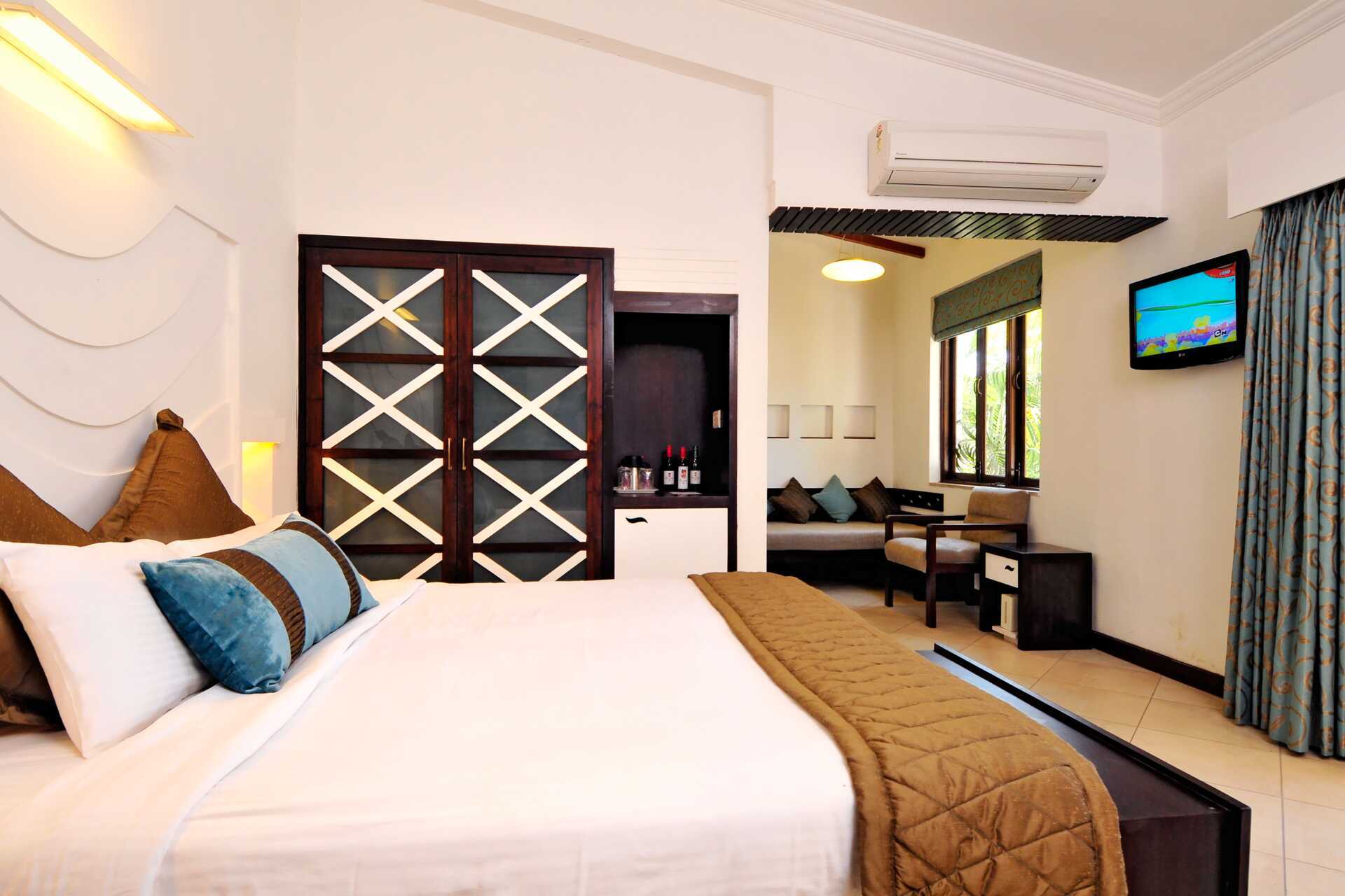 Dubbelrum på hotell Sonesta Inns i Goa, Indien.