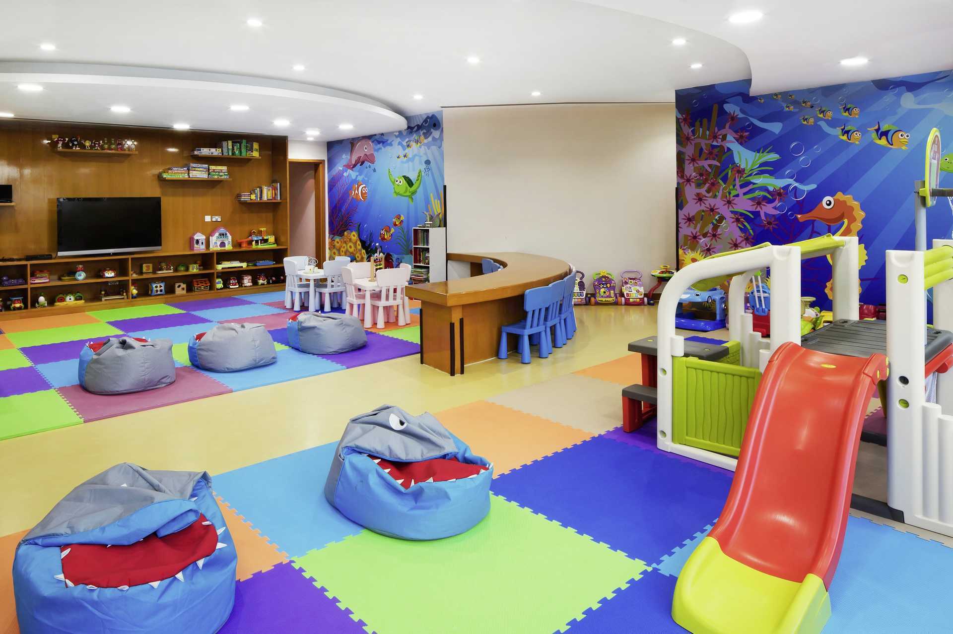 Lekrum på Dukes The Palm, a Royal Hideaway Hotel på Dubai Palm Jumeirah, Förenade Arabemiraten.