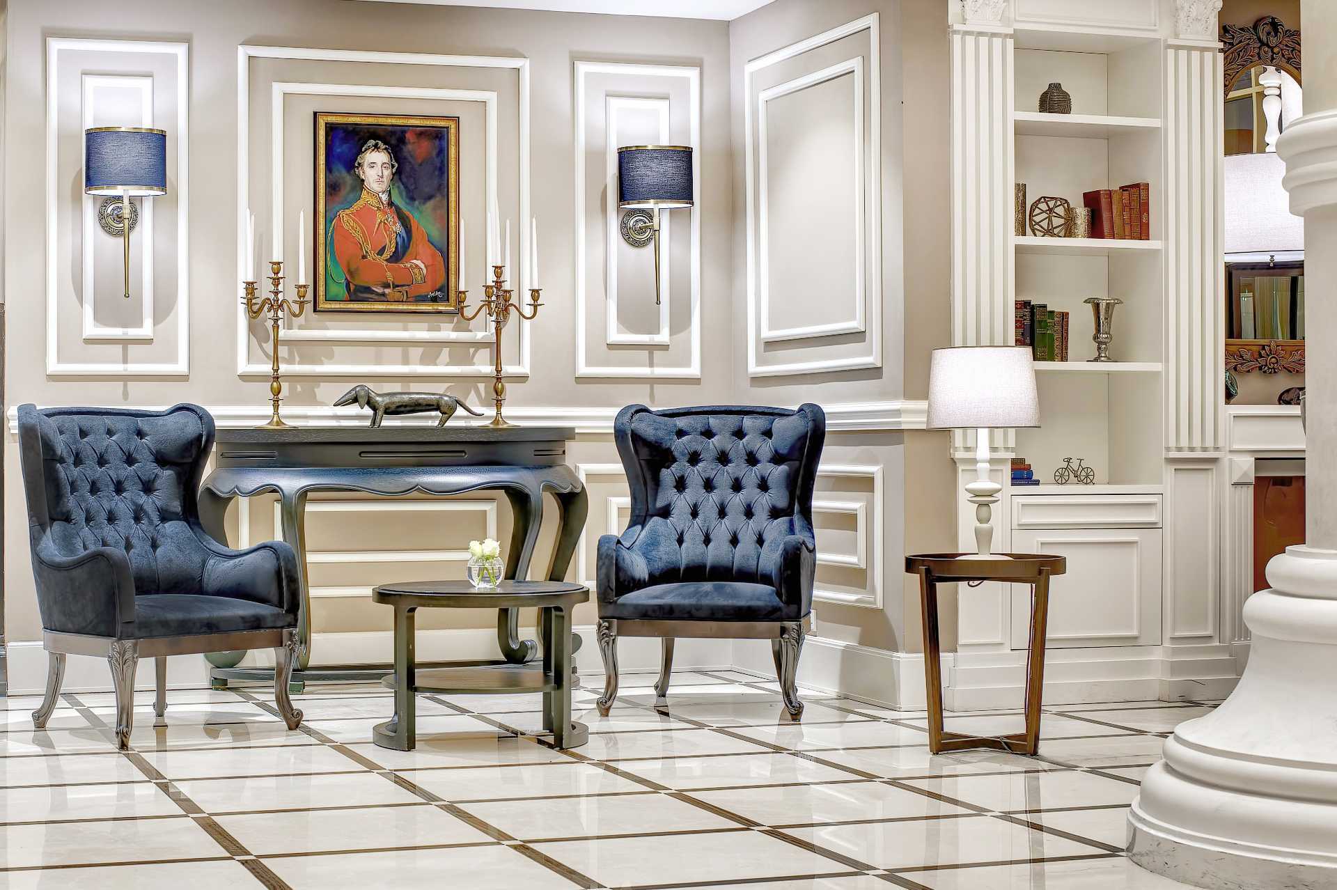 Lobby på Dukes The Palm, a Royal Hideaway Hotel på Dubai Palm Jumeirah, Förenade Arabemiraten.